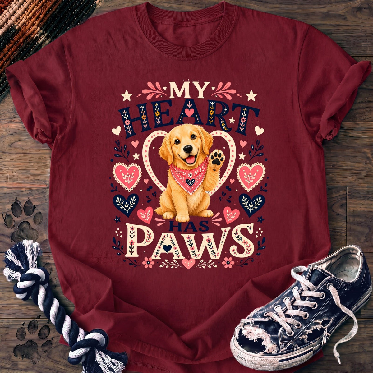 My Heart Has Paws - Golden Retriever - PAWSSION CLUB
