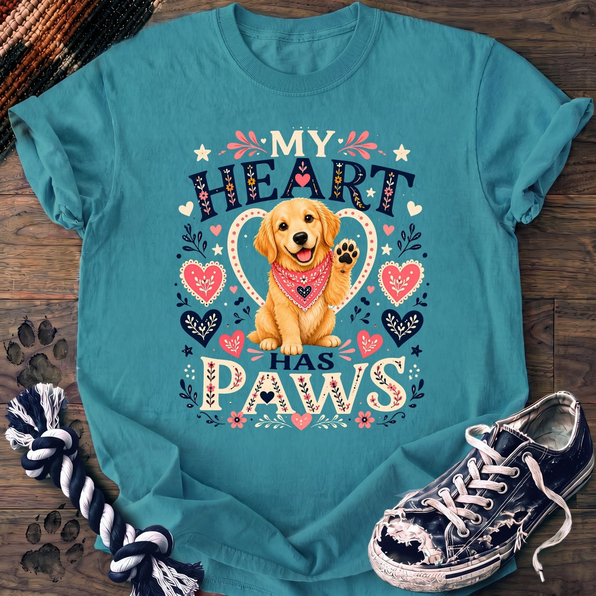 My Heart Has Paws - Golden Retriever - PAWSSION CLUB