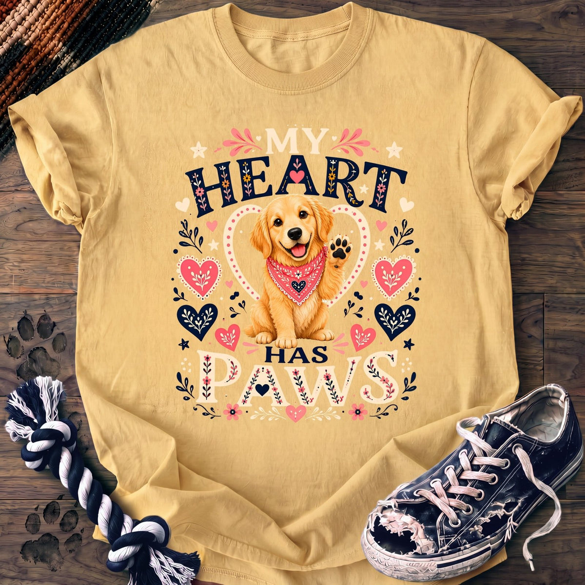 My Heart Has Paws - Golden Retriever - PAWSSION CLUB
