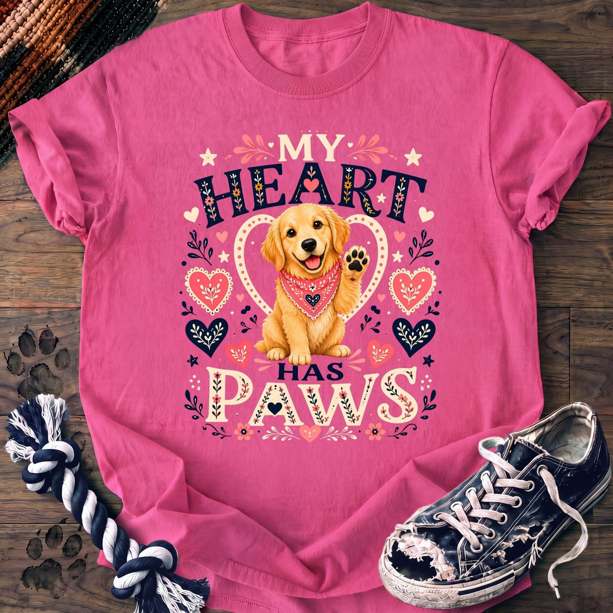 My Heart Has Paws - Golden Retriever - PAWSSION CLUB