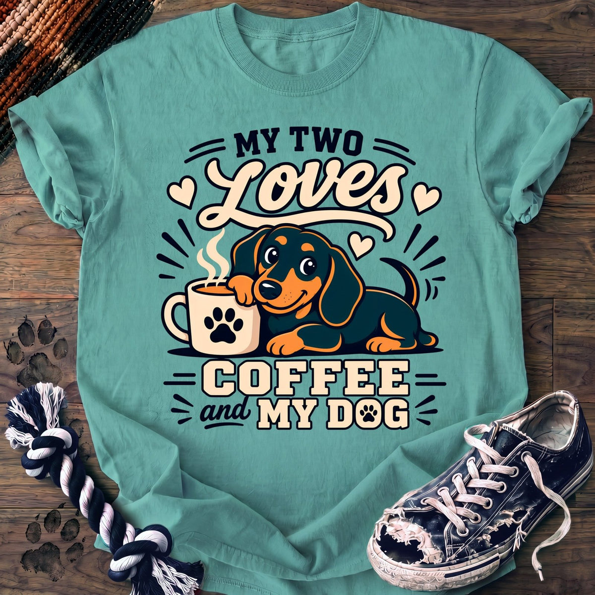 My Two Loves Coffee And My Dog - Dachshund - PAWSSION CLUB