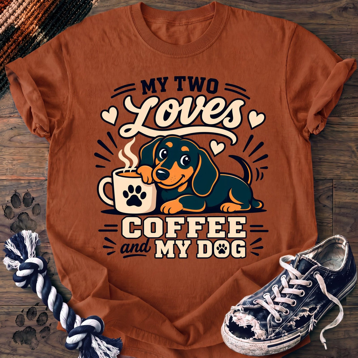My Two Loves Coffee And My Dog - Dachshund - PAWSSION CLUB
