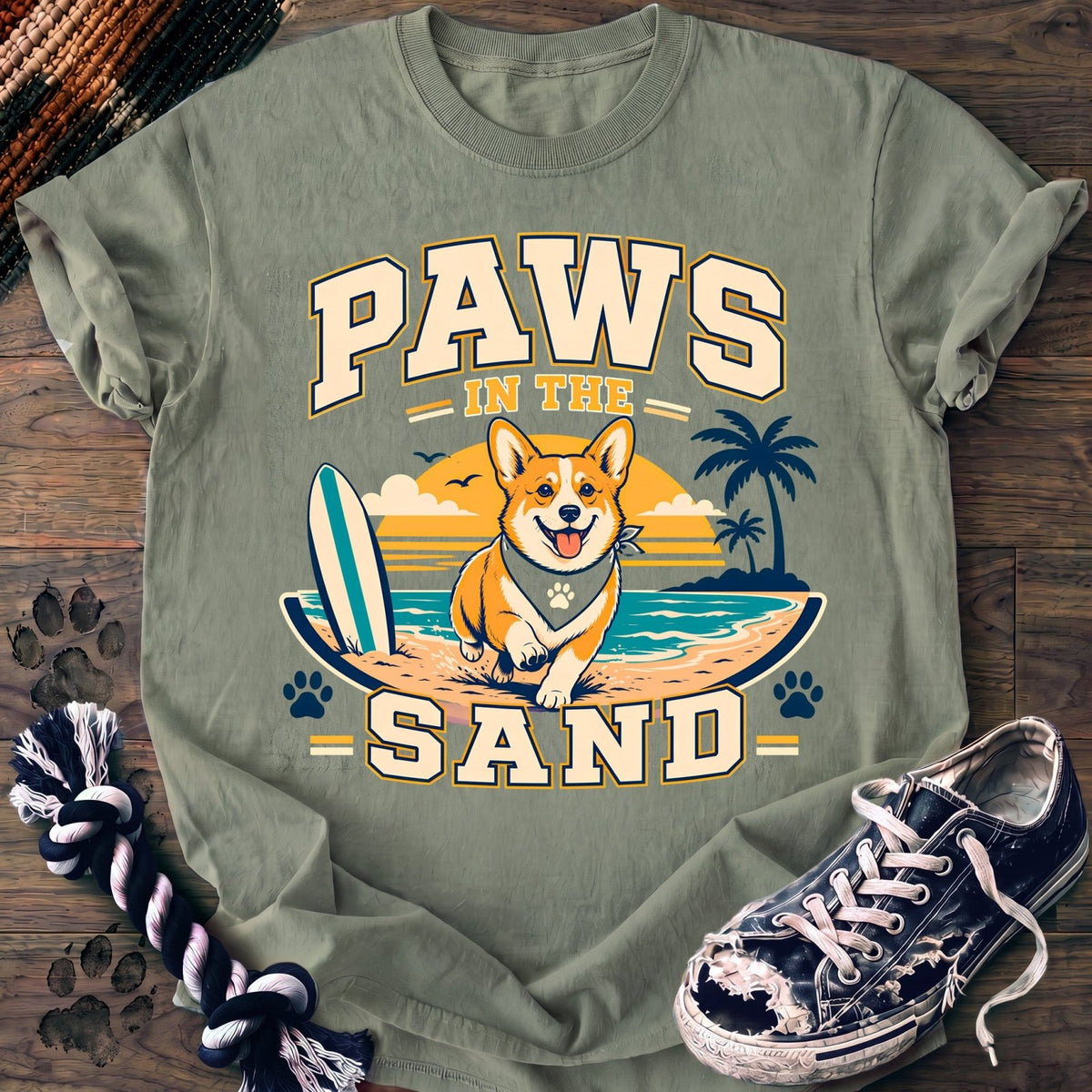 Paws In The Sand - Corgi - PAWSSION CLUB