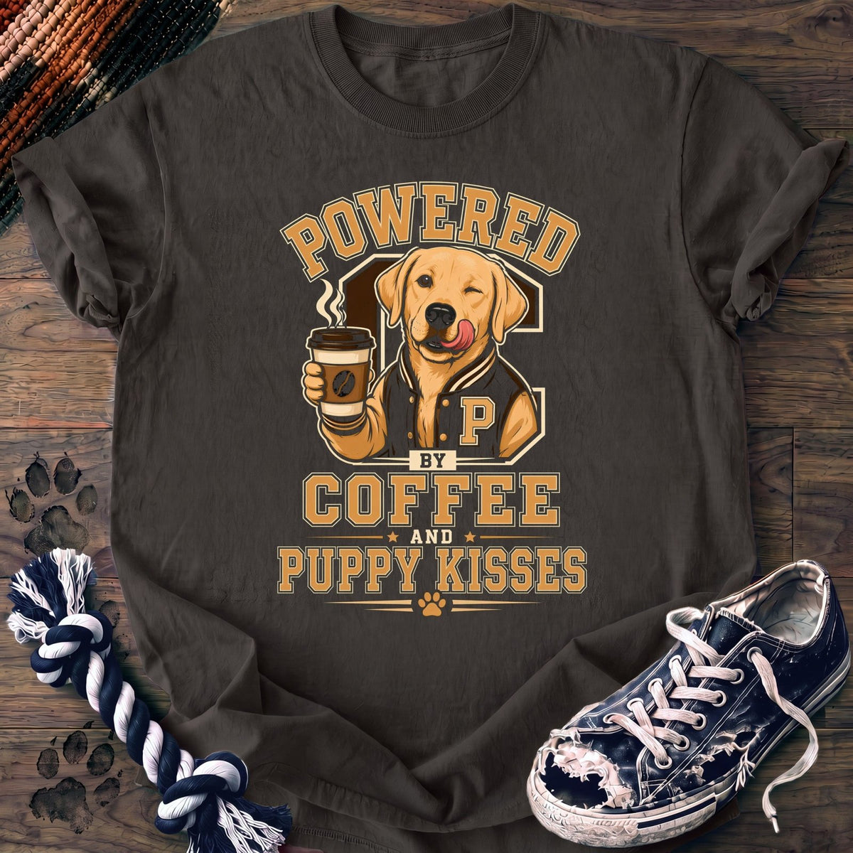 Powered By Coffee And Puppy Kisses - Labrador Retriever - PAWSSION CLUB