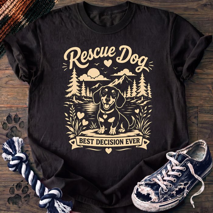 Rescue Dog Best Decision Ever - Dachshund - PAWSSION CLUB