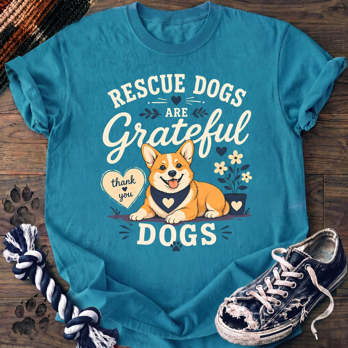 Rescue Dogs Are Grateful Dogs - Corgi - PAWSSION CLUB