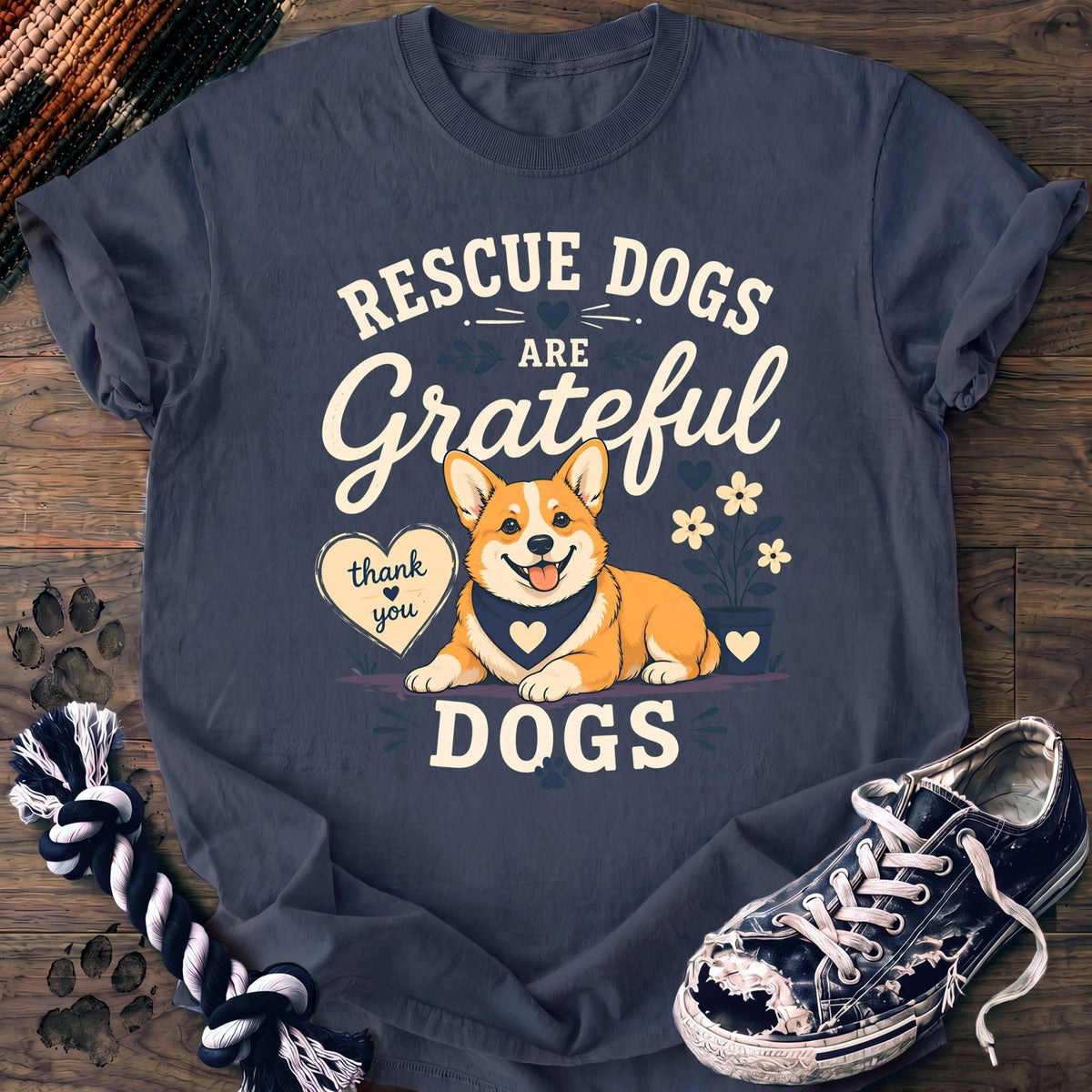 Rescue Dogs Are Grateful Dogs - Corgi - PAWSSION CLUB