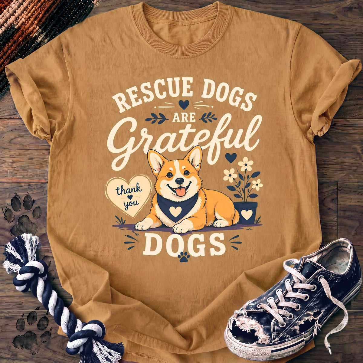 Rescue Dogs Are Grateful Dogs - Corgi - PAWSSION CLUB