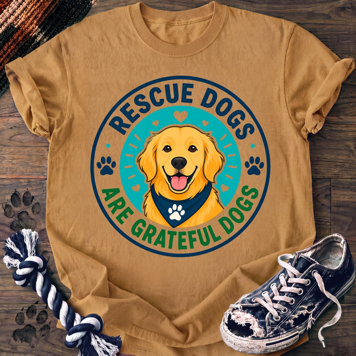 Rescue Dogs Are Grateful Dogs - Golden Retriever - PAWSSION CLUB