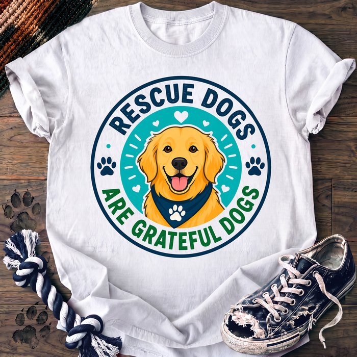 Rescue Dogs Are Grateful Dogs - Golden Retriever - PAWSSION CLUB