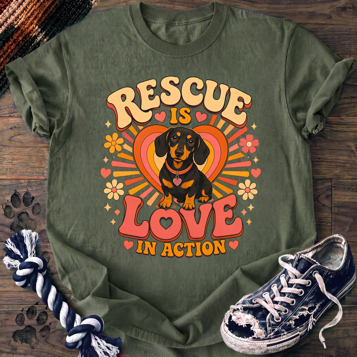 Rescue Is Love In Action - Dachshund - PAWSSION CLUB