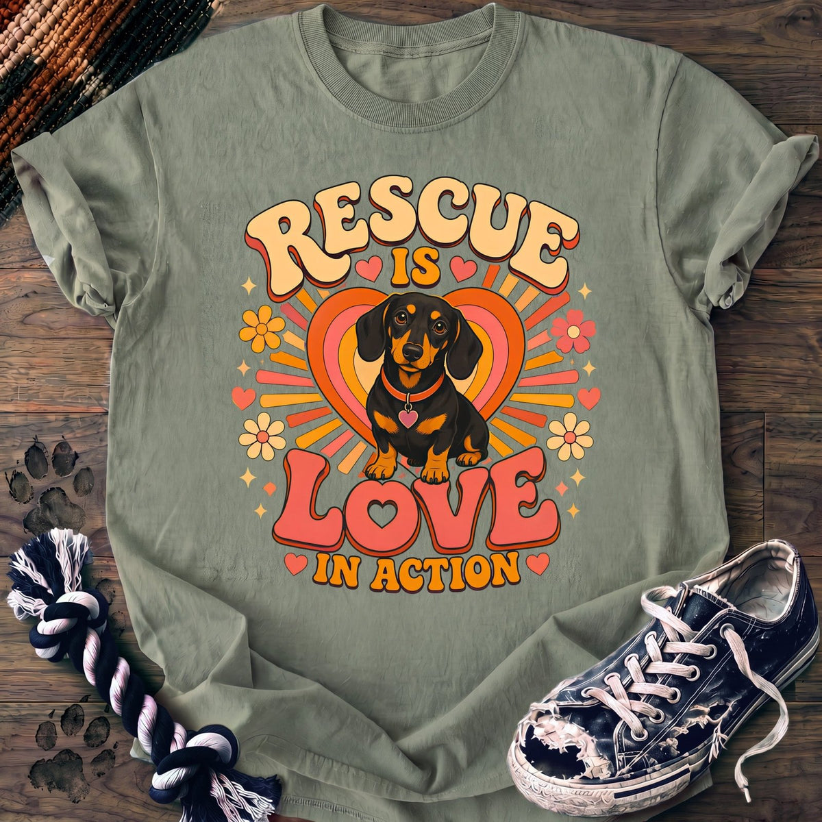 Rescue Is Love In Action - Dachshund - PAWSSION CLUB