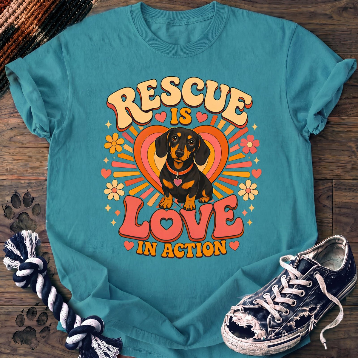 Rescue Is Love In Action - Dachshund - PAWSSION CLUB