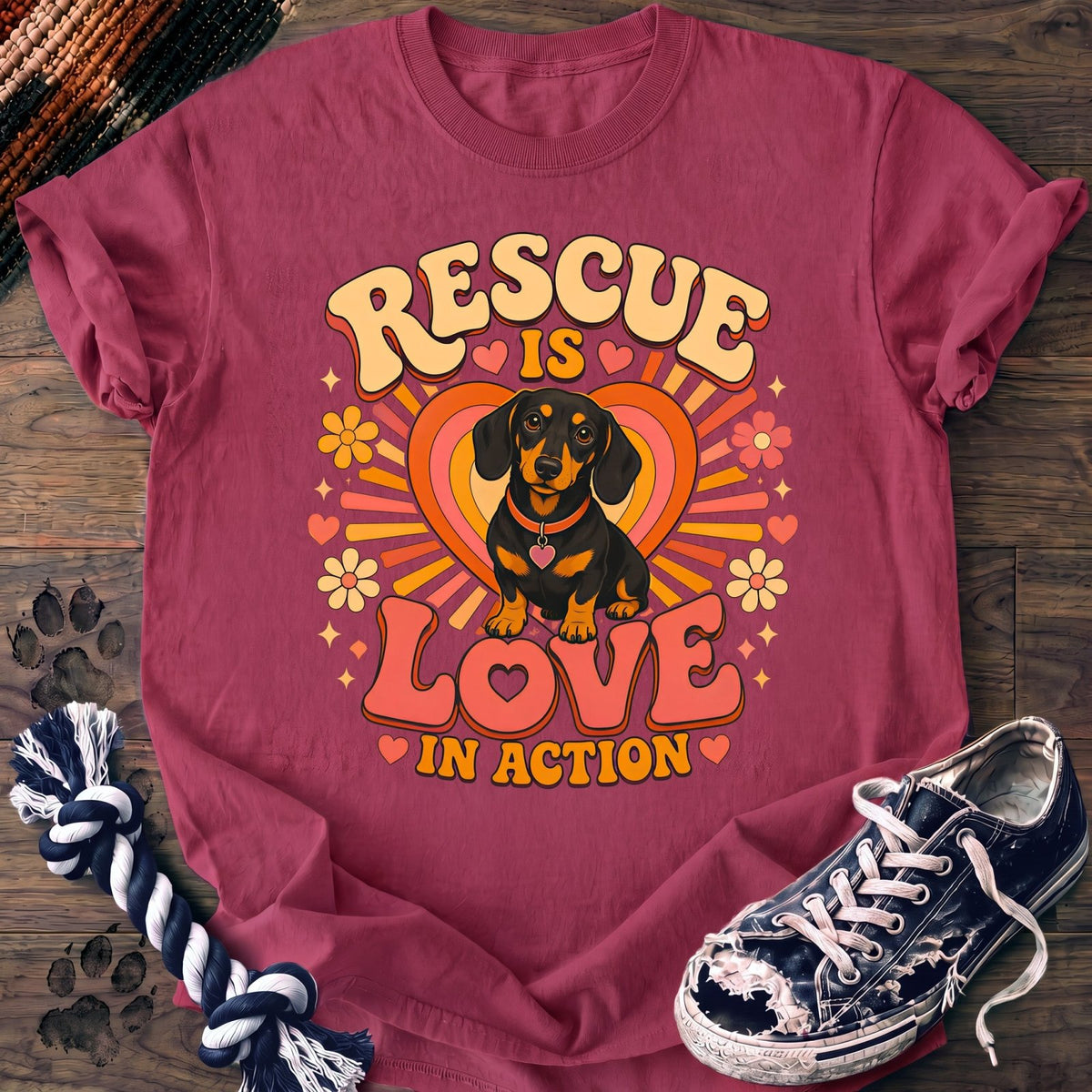 Rescue Is Love In Action - Dachshund - PAWSSION CLUB