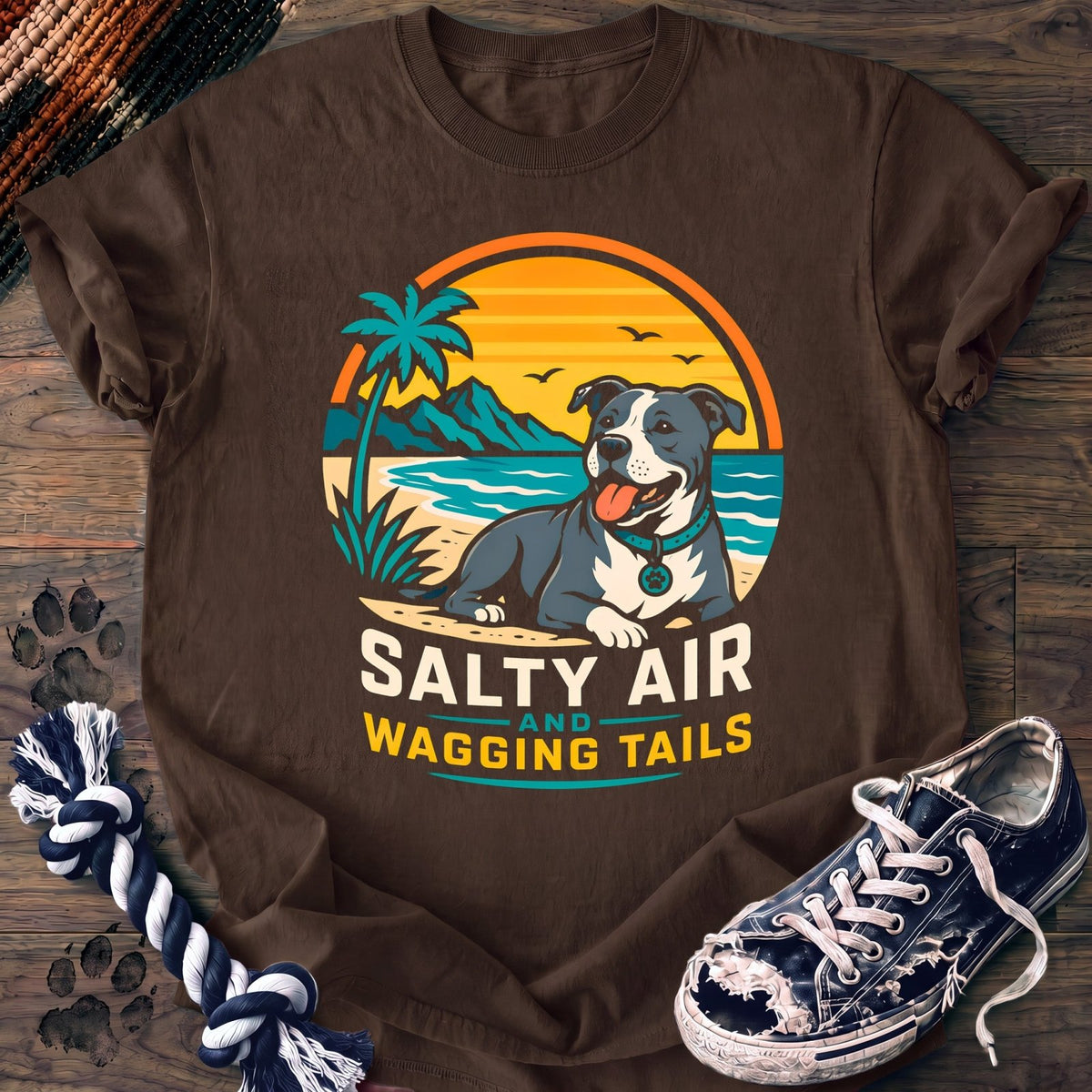 Salty Air And Wagging Tails - Pitbull - PAWSSION CLUB