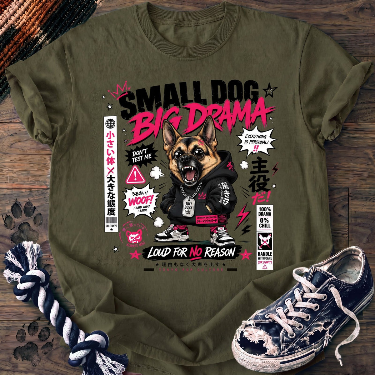 Small Dog Big Drama - German Shepherd - PAWSSION CLUB