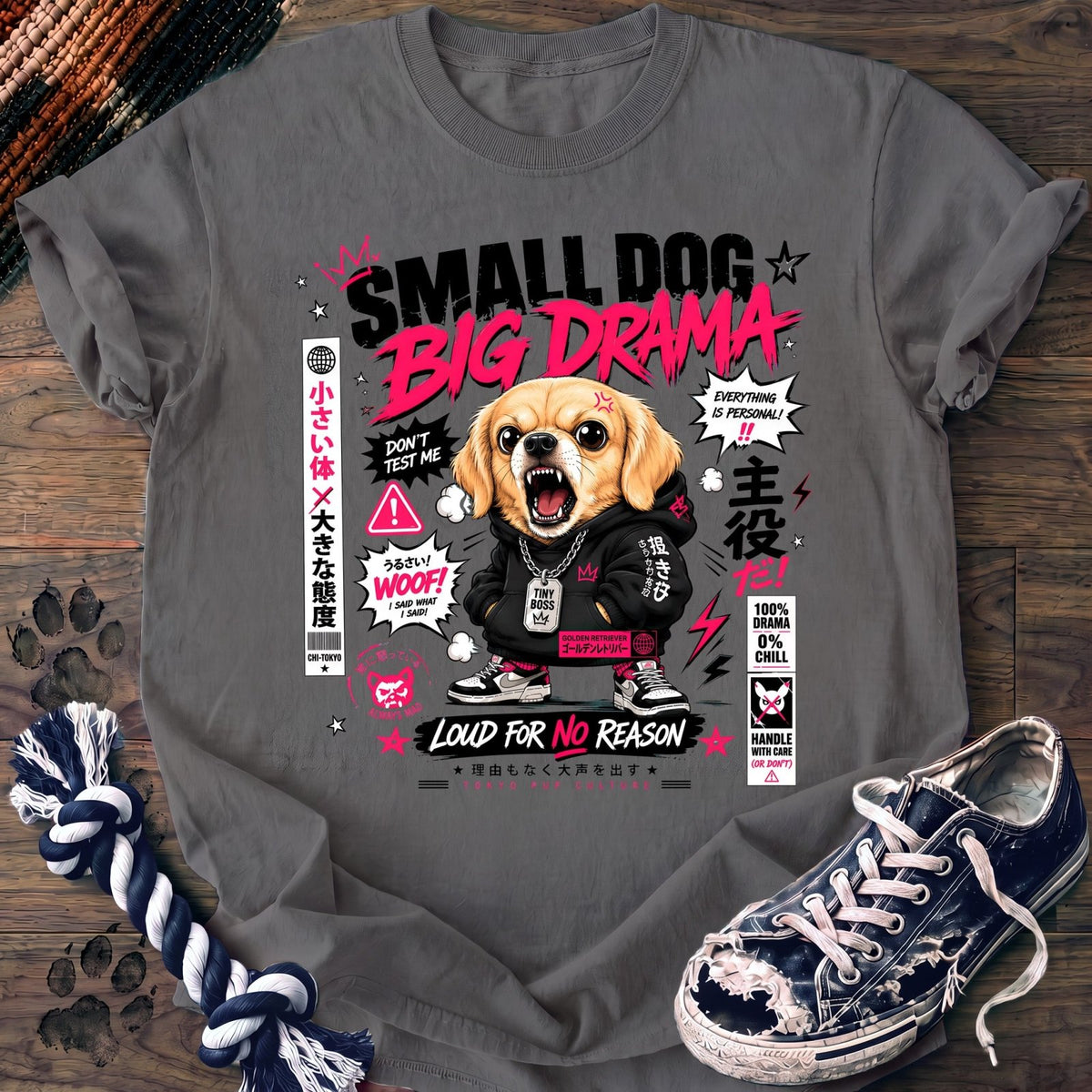 Small Dog Big Drama - Golden Retriever - PAWSSION CLUB