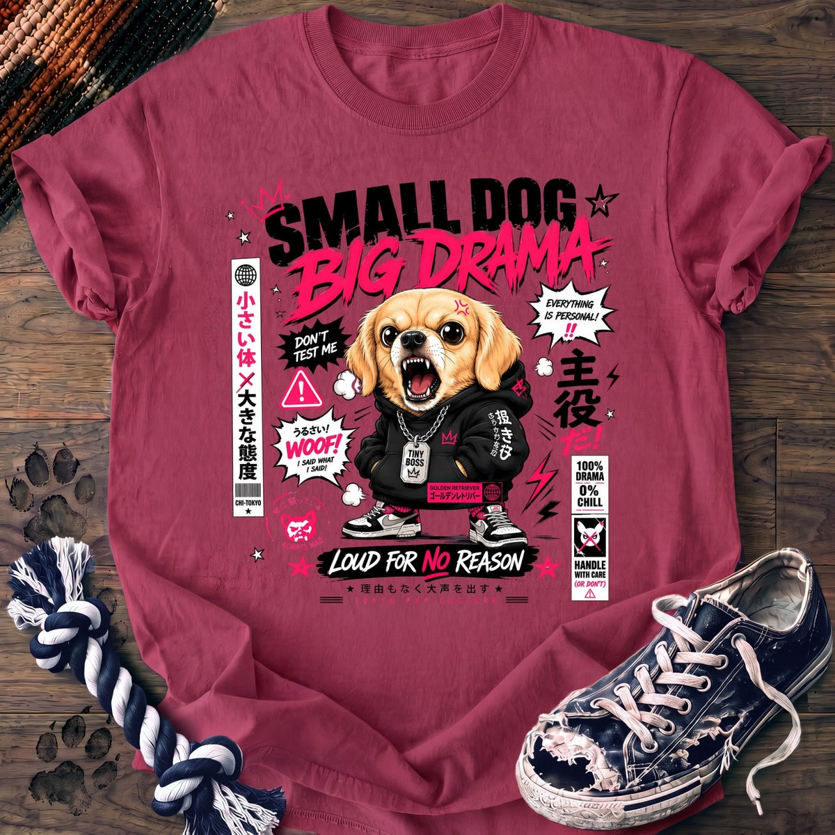 Small Dog Big Drama - Golden Retriever - PAWSSION CLUB