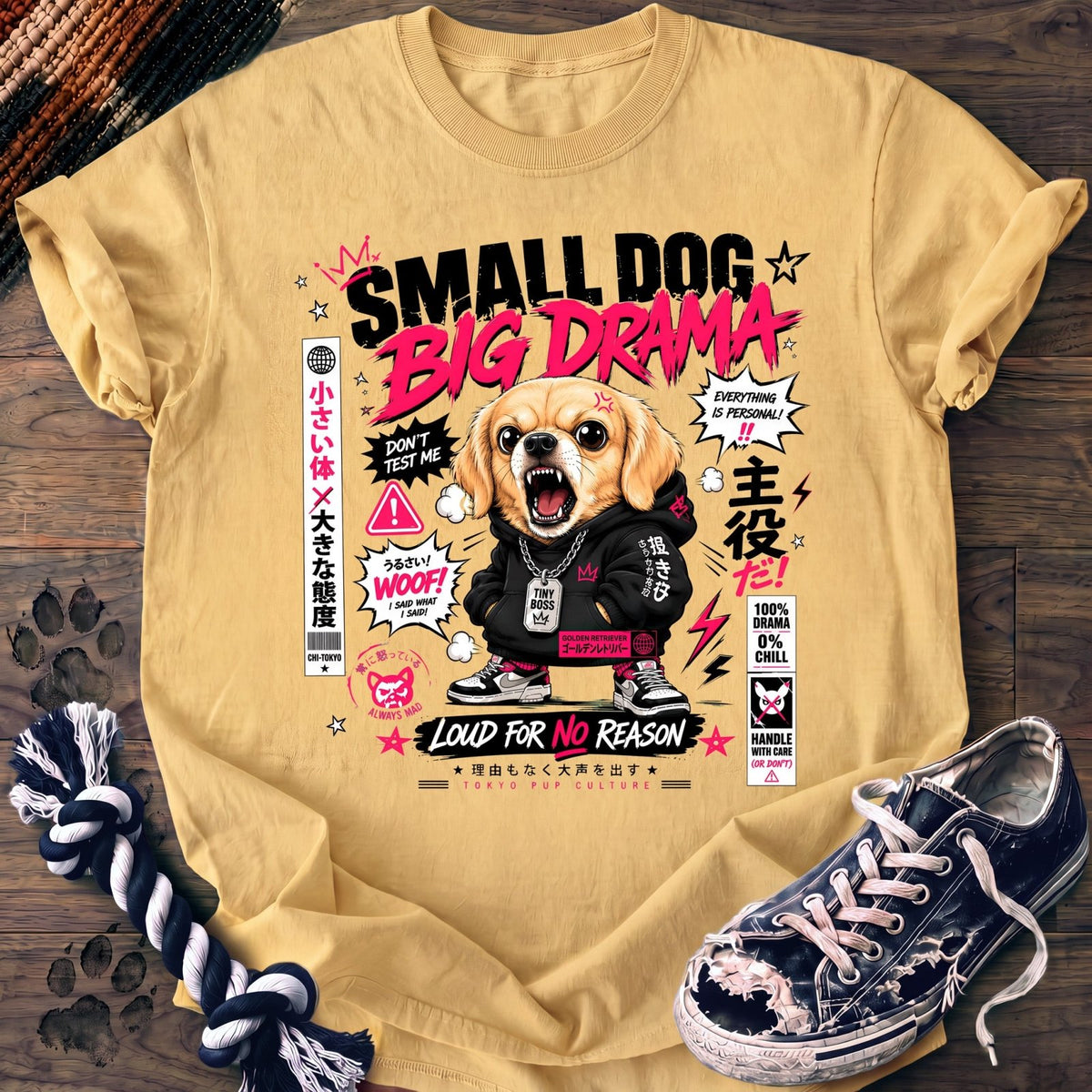 Small Dog Big Drama - Golden Retriever - PAWSSION CLUB