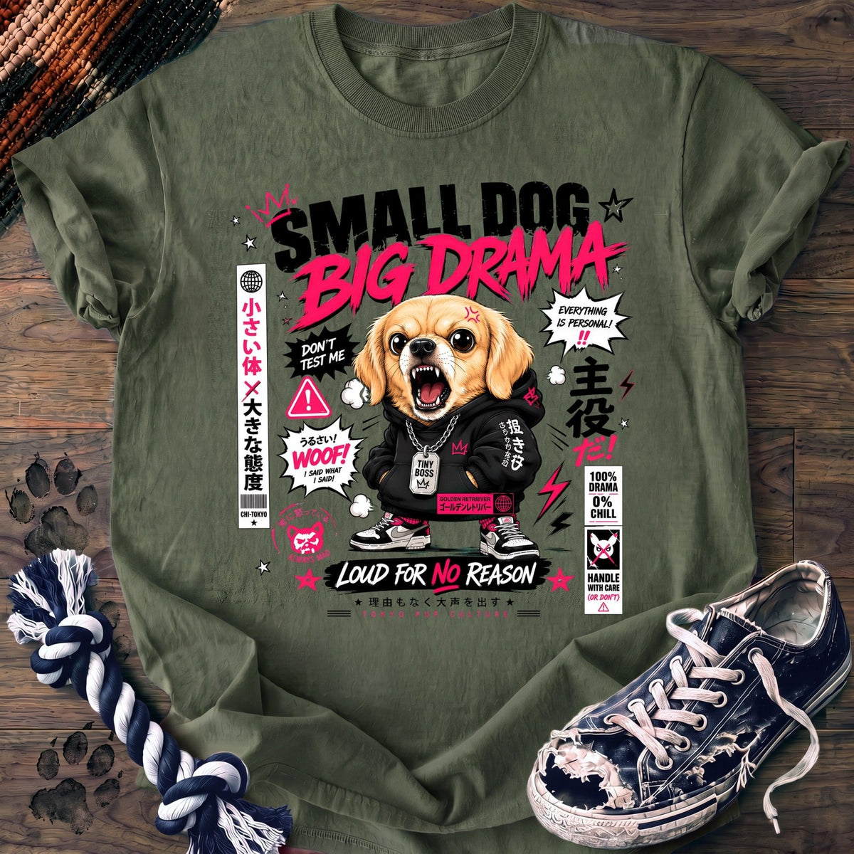 Small Dog Big Drama - Golden Retriever - PAWSSION CLUB