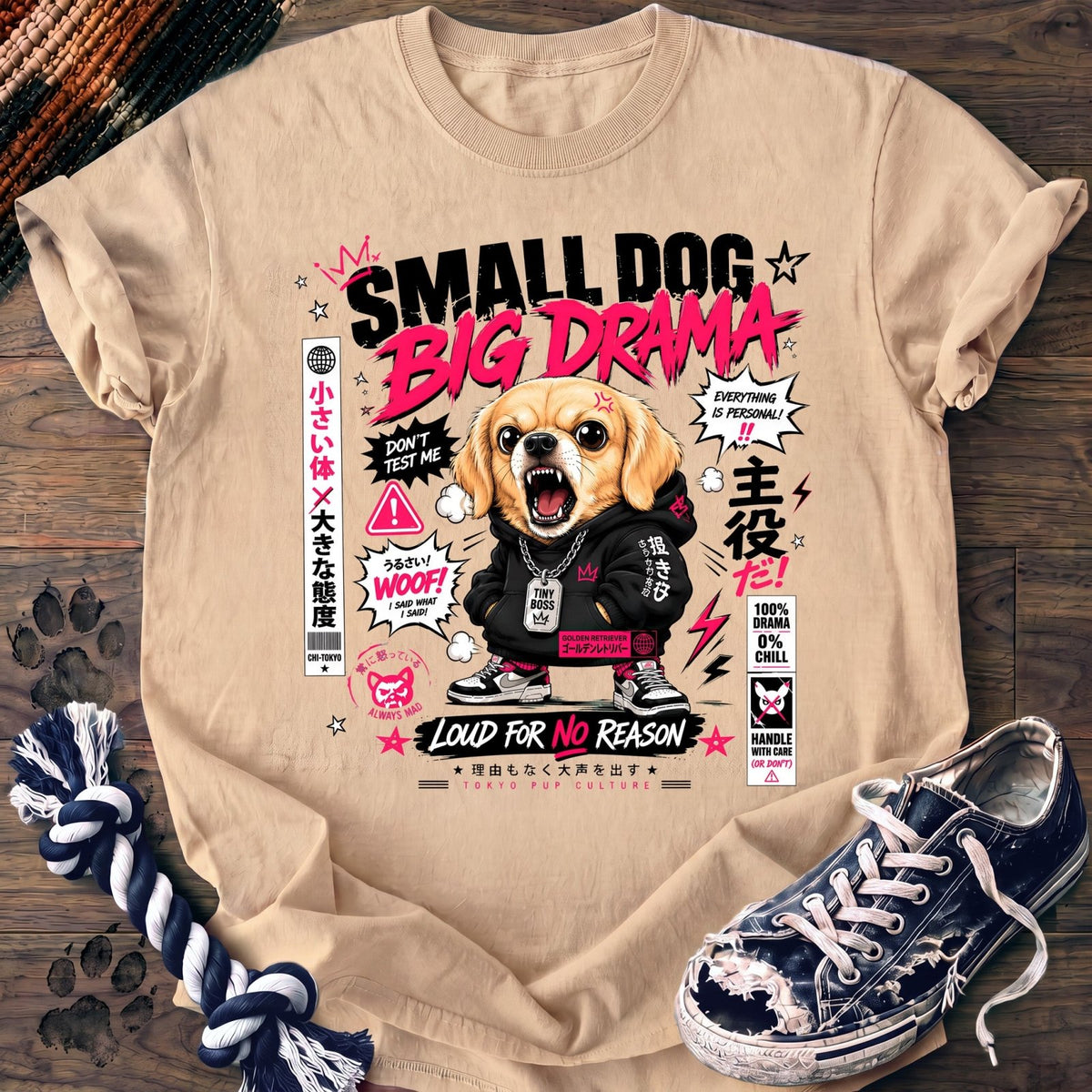 Small Dog Big Drama - Golden Retriever - PAWSSION CLUB