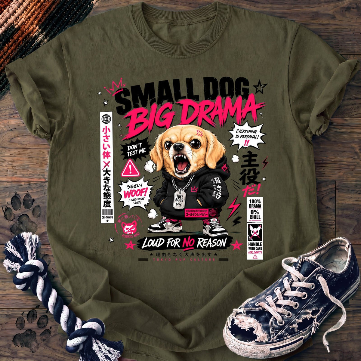 Small Dog Big Drama - Golden Retriever - PAWSSION CLUB