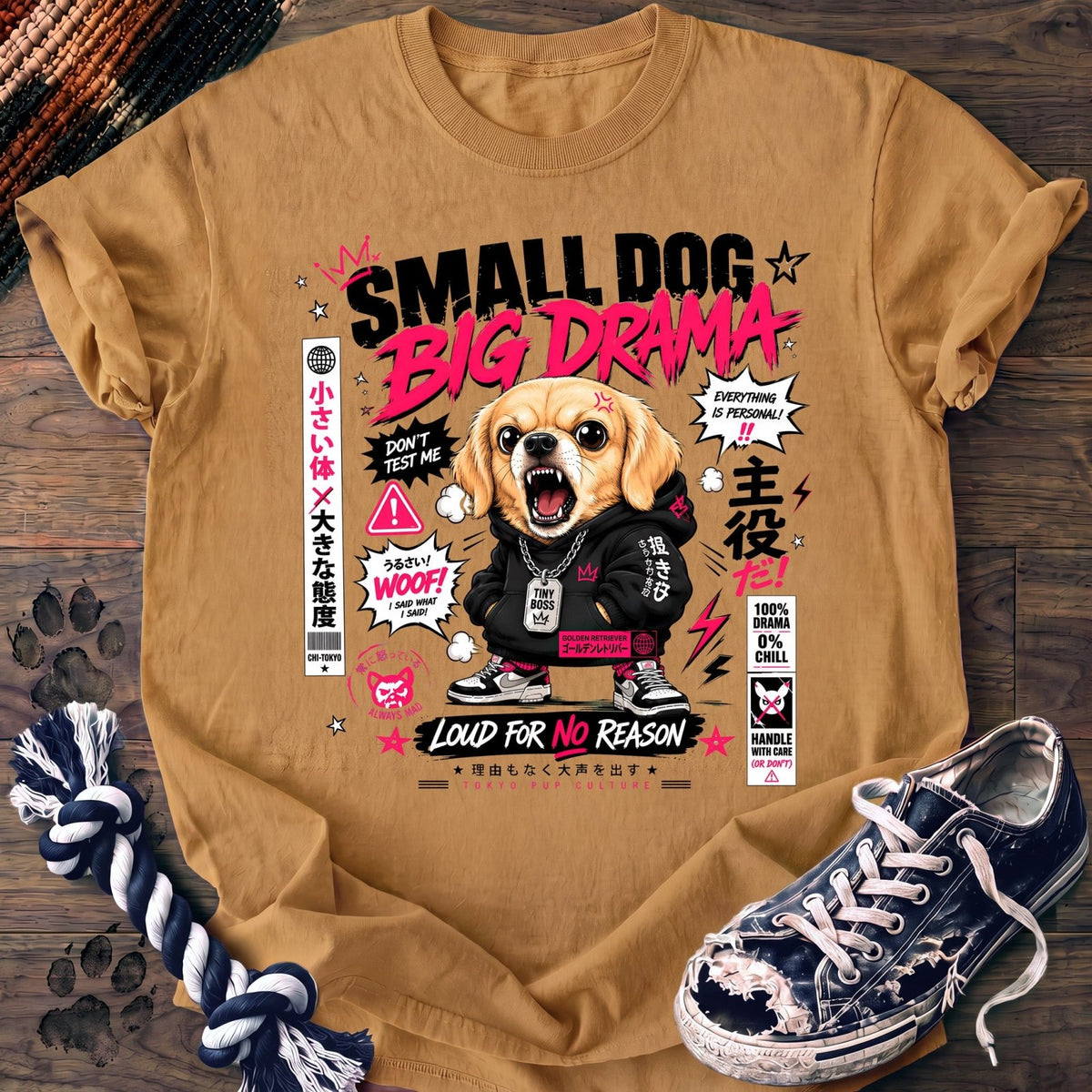 Small Dog Big Drama - Golden Retriever - PAWSSION CLUB