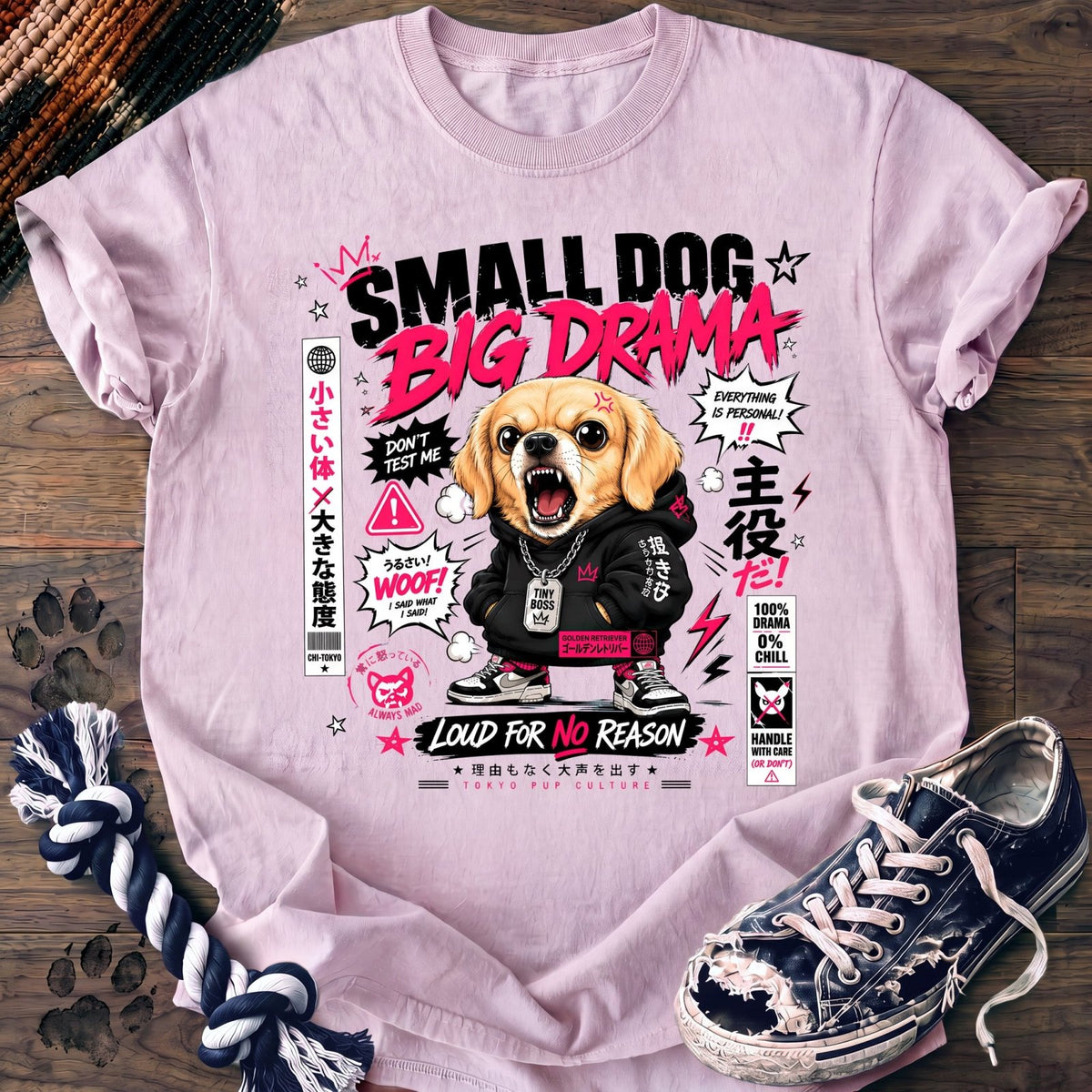 Small Dog Big Drama - Golden Retriever - PAWSSION CLUB