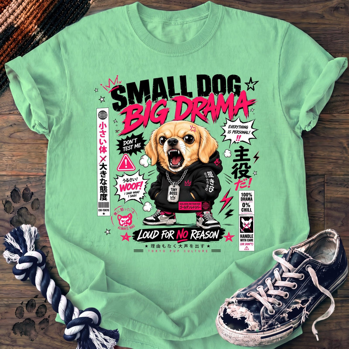 Small Dog Big Drama - Golden Retriever - PAWSSION CLUB