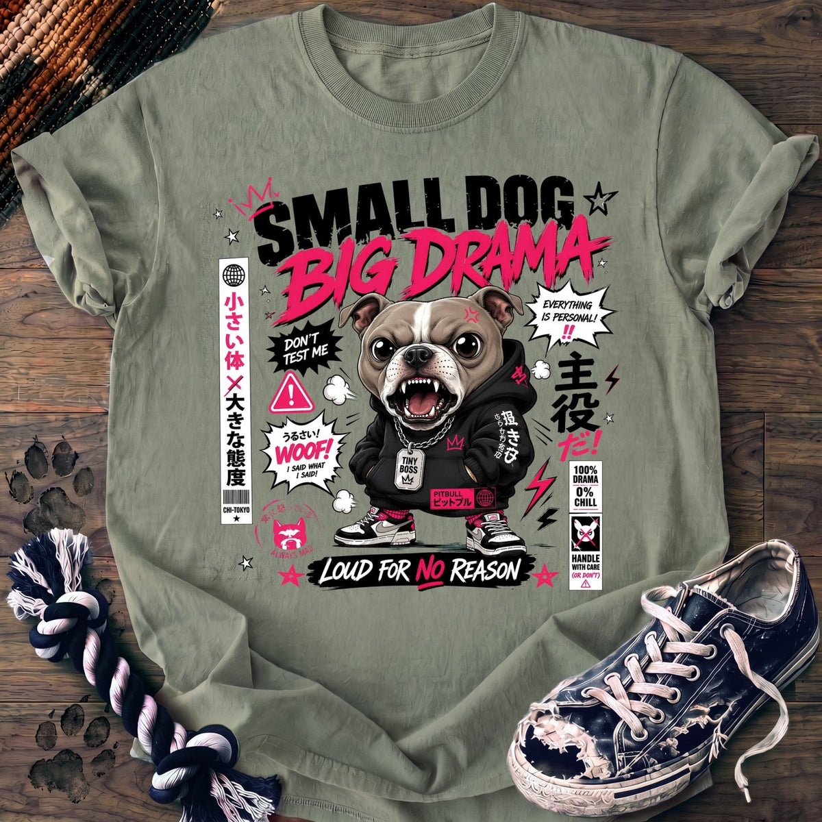 Small Dog Big Drama - Pitbull - PAWSSION CLUB