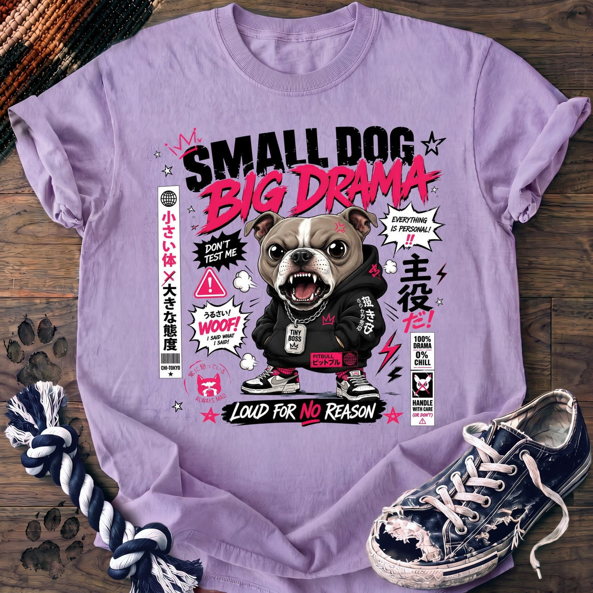 Small Dog Big Drama - Pitbull - PAWSSION CLUB