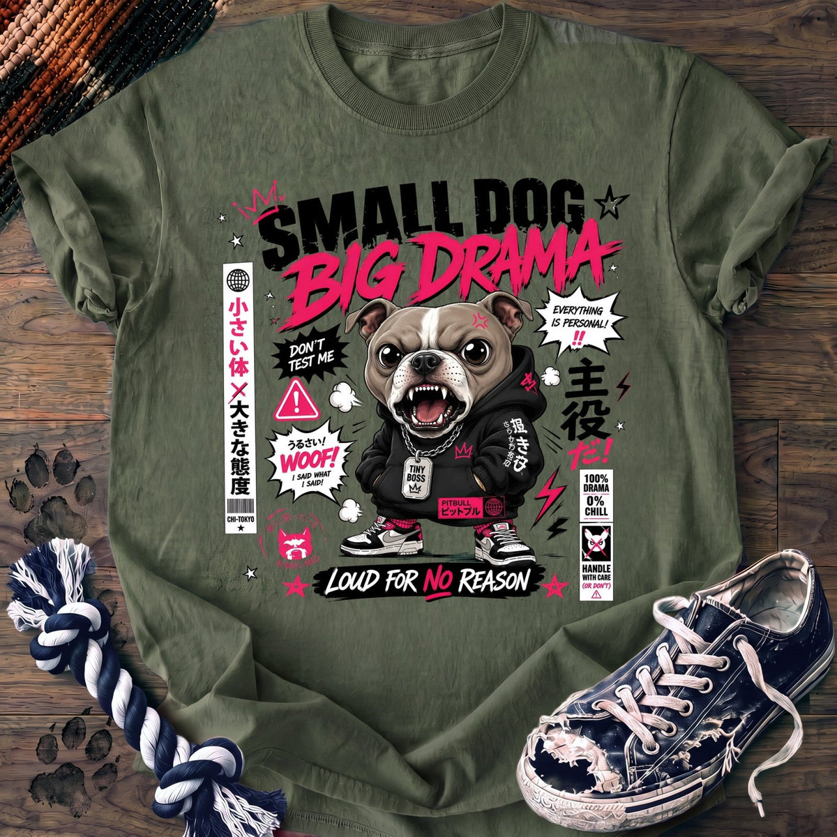 Small Dog Big Drama - Pitbull - PAWSSION CLUB