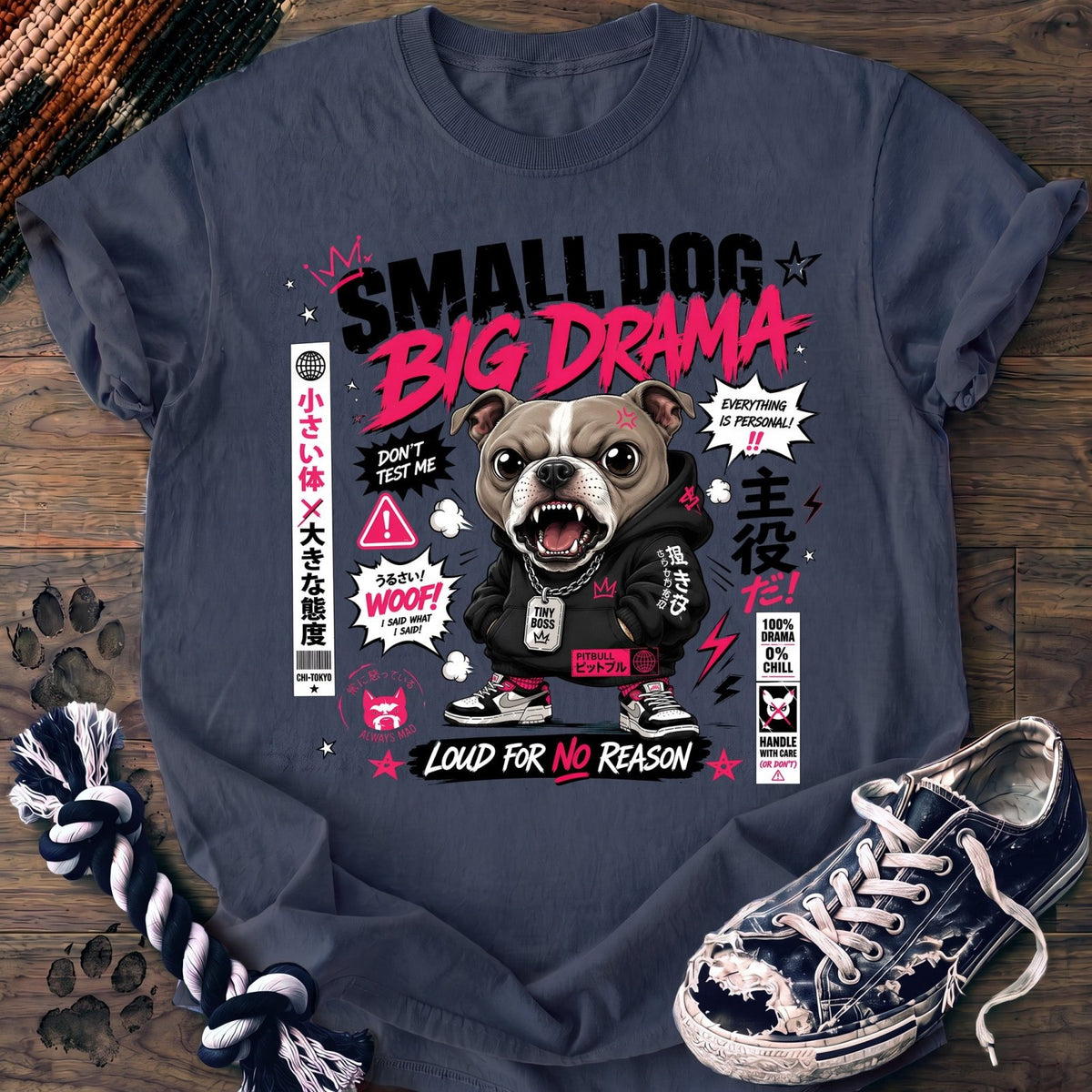 Small Dog Big Drama - Pitbull - PAWSSION CLUB