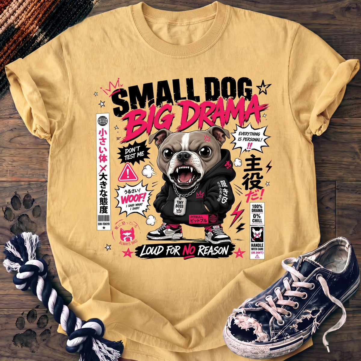 Small Dog Big Drama - Pitbull - PAWSSION CLUB