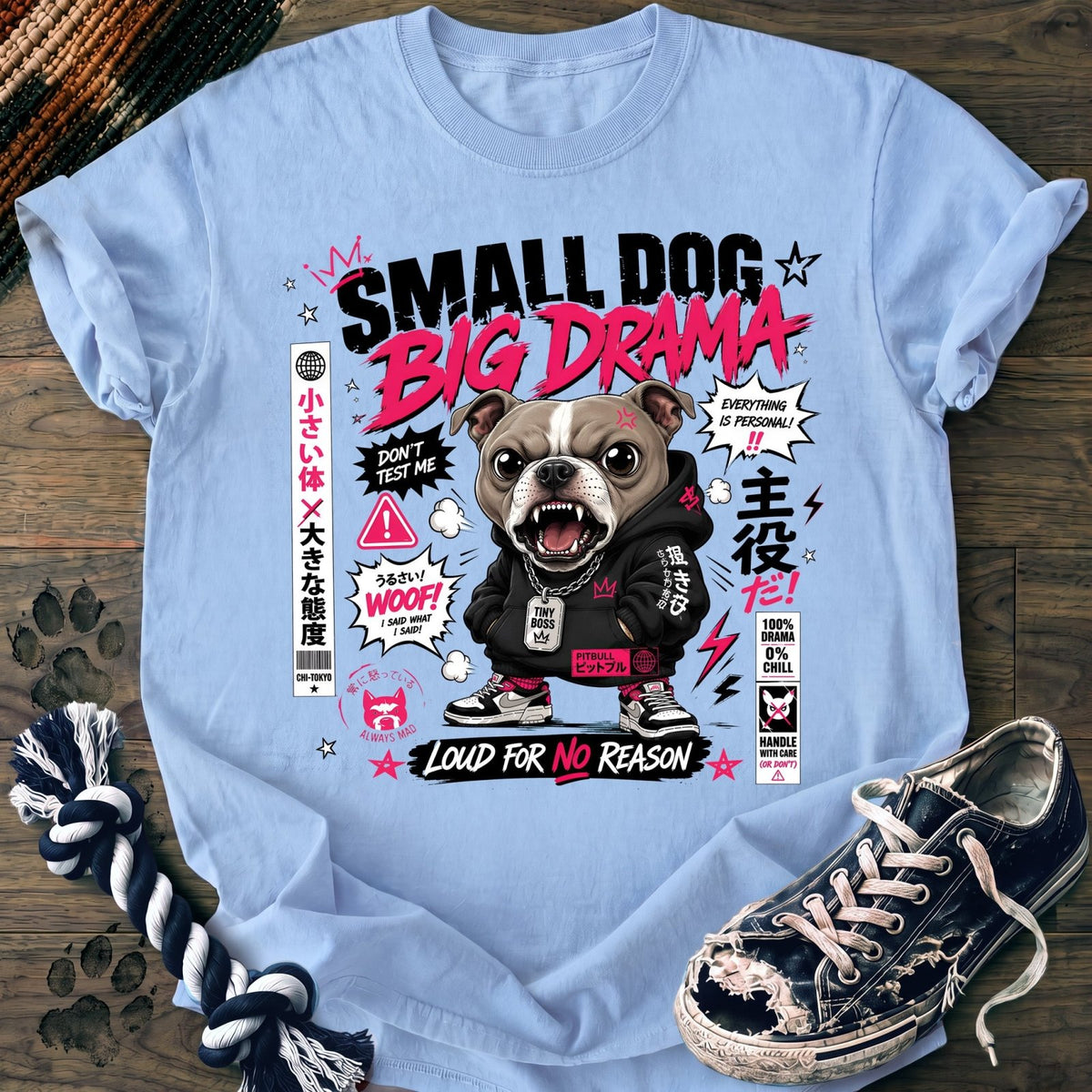 Small Dog Big Drama - Pitbull - PAWSSION CLUB