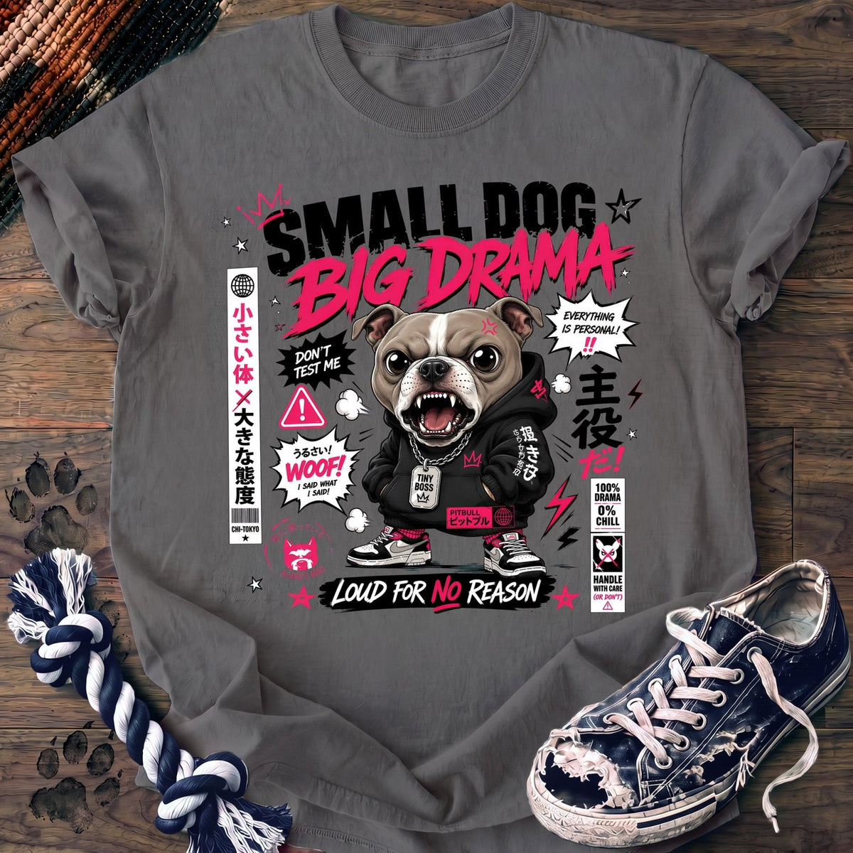 Small Dog Big Drama - Pitbull - PAWSSION CLUB