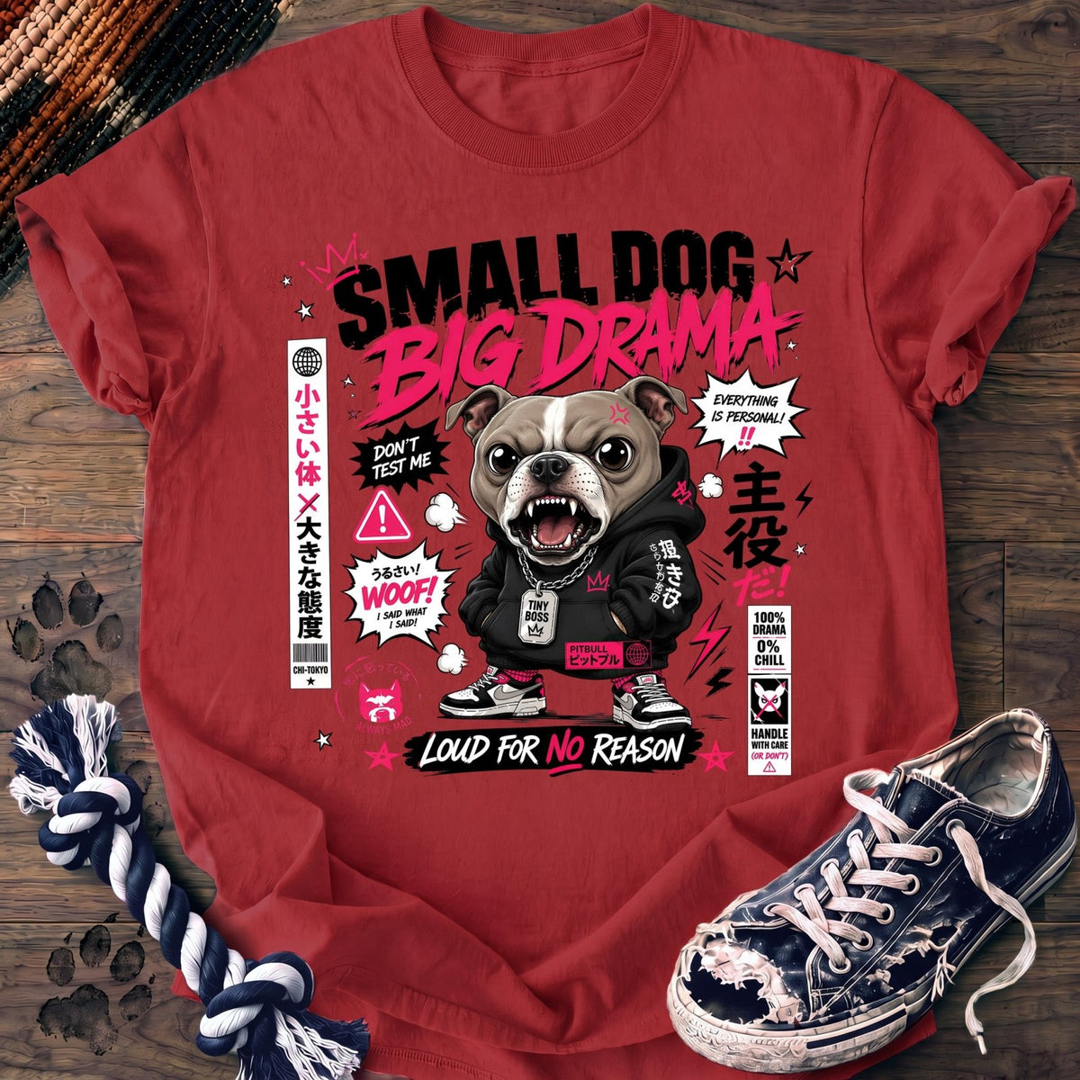 Small Dog Big Drama - Pitbull - PAWSSION CLUB