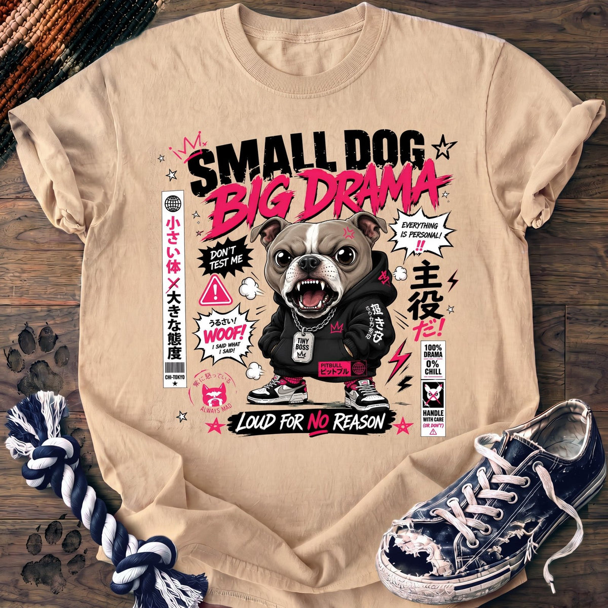 Small Dog Big Drama - Pitbull - PAWSSION CLUB