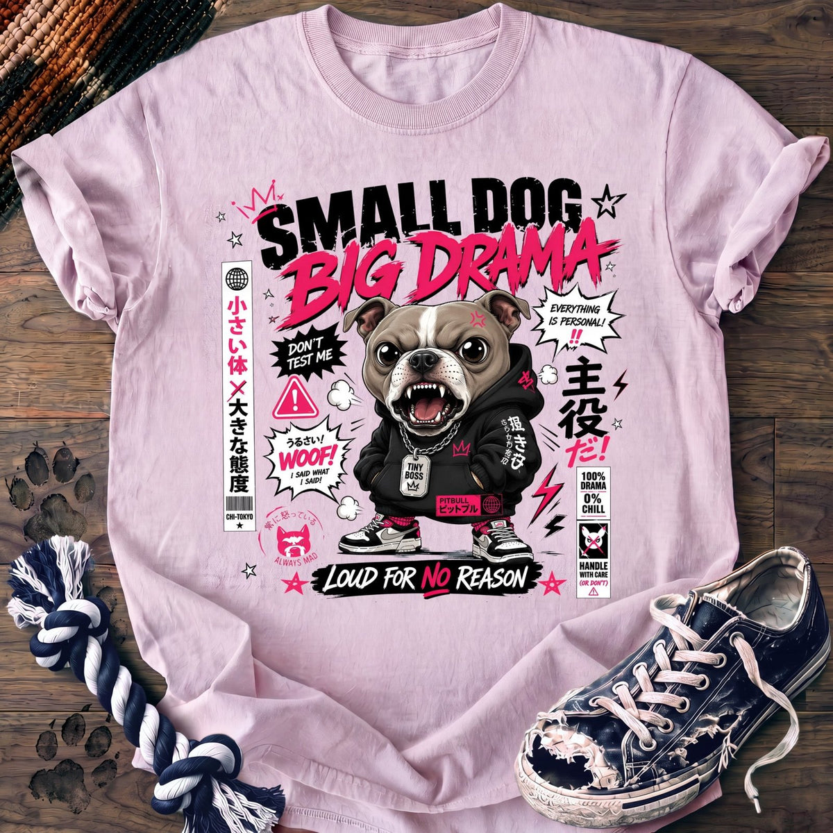 Small Dog Big Drama - Pitbull - PAWSSION CLUB