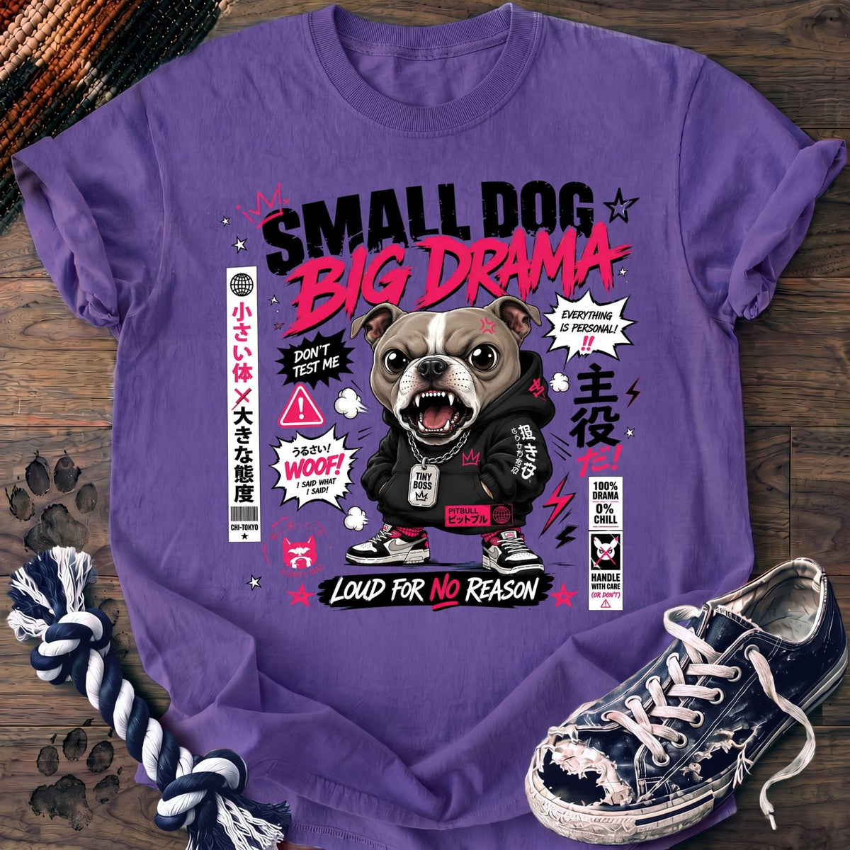 Small Dog Big Drama - Pitbull - PAWSSION CLUB