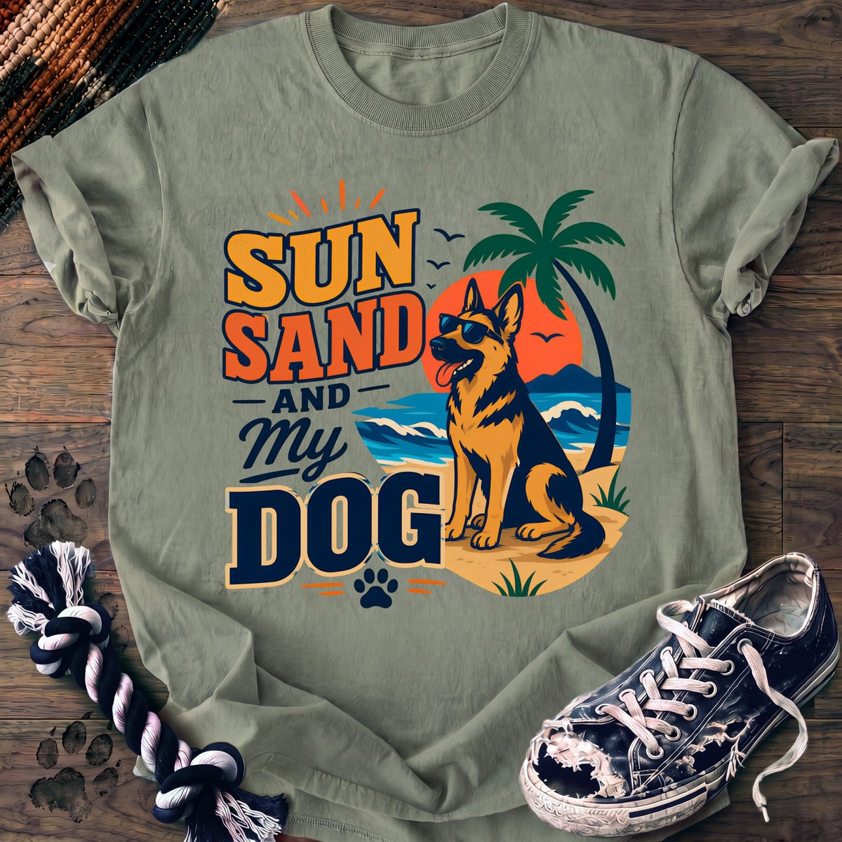 Sun Sand And My Dog - German Shepherd - PAWSSION CLUB