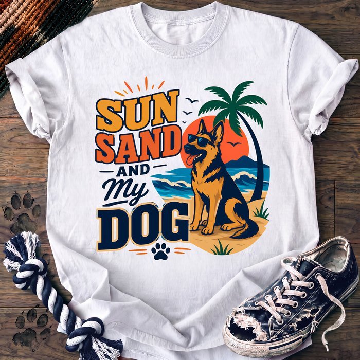 Sun Sand And My Dog - German Shepherd - PAWSSION CLUB