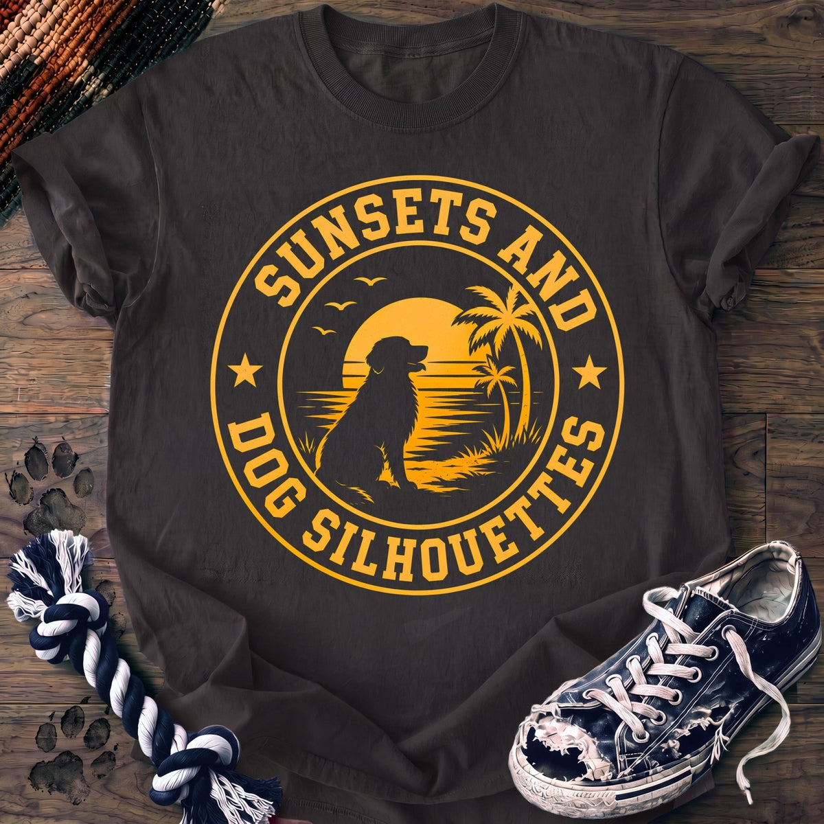Sunsets And Dog Silhouettes - Golden Retriever - PAWSSION CLUB
