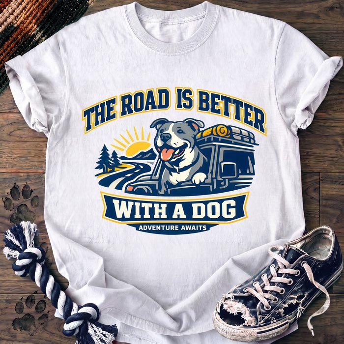 The Road Is Better With A Dog - Pitbull - PAWSSION CLUB