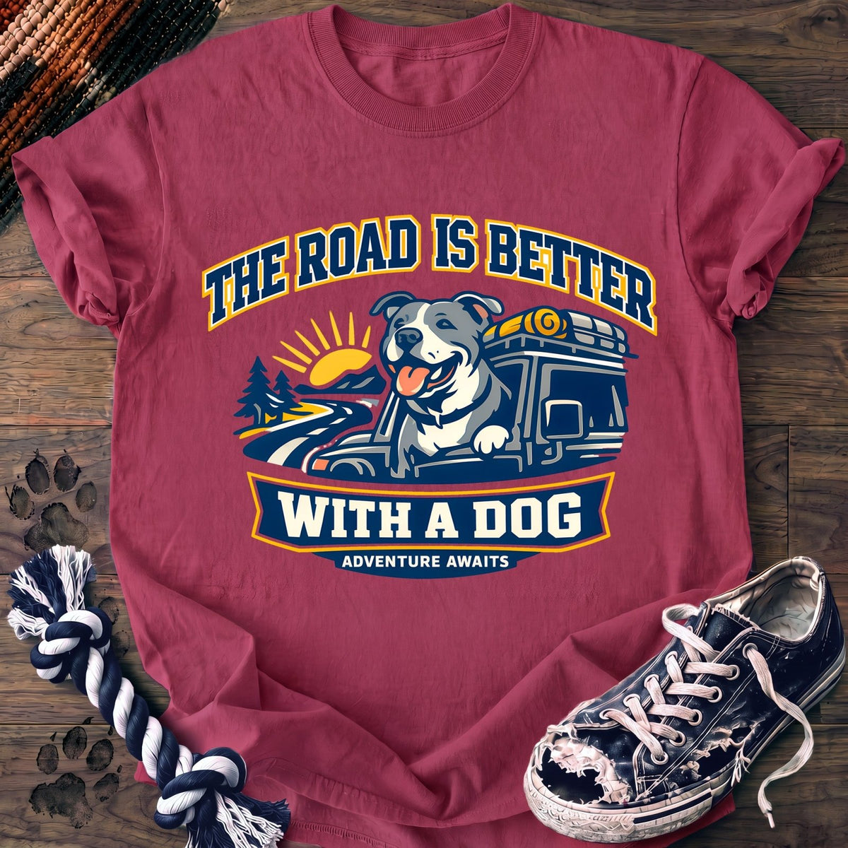 The Road Is Better With A Dog - Pitbull - PAWSSION CLUB
