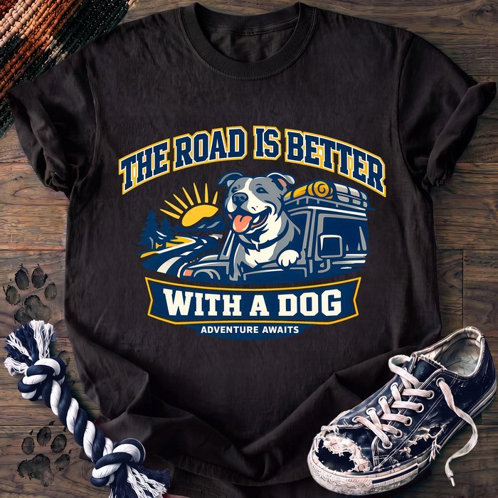 The Road Is Better With A Dog - Pitbull - PAWSSION CLUB