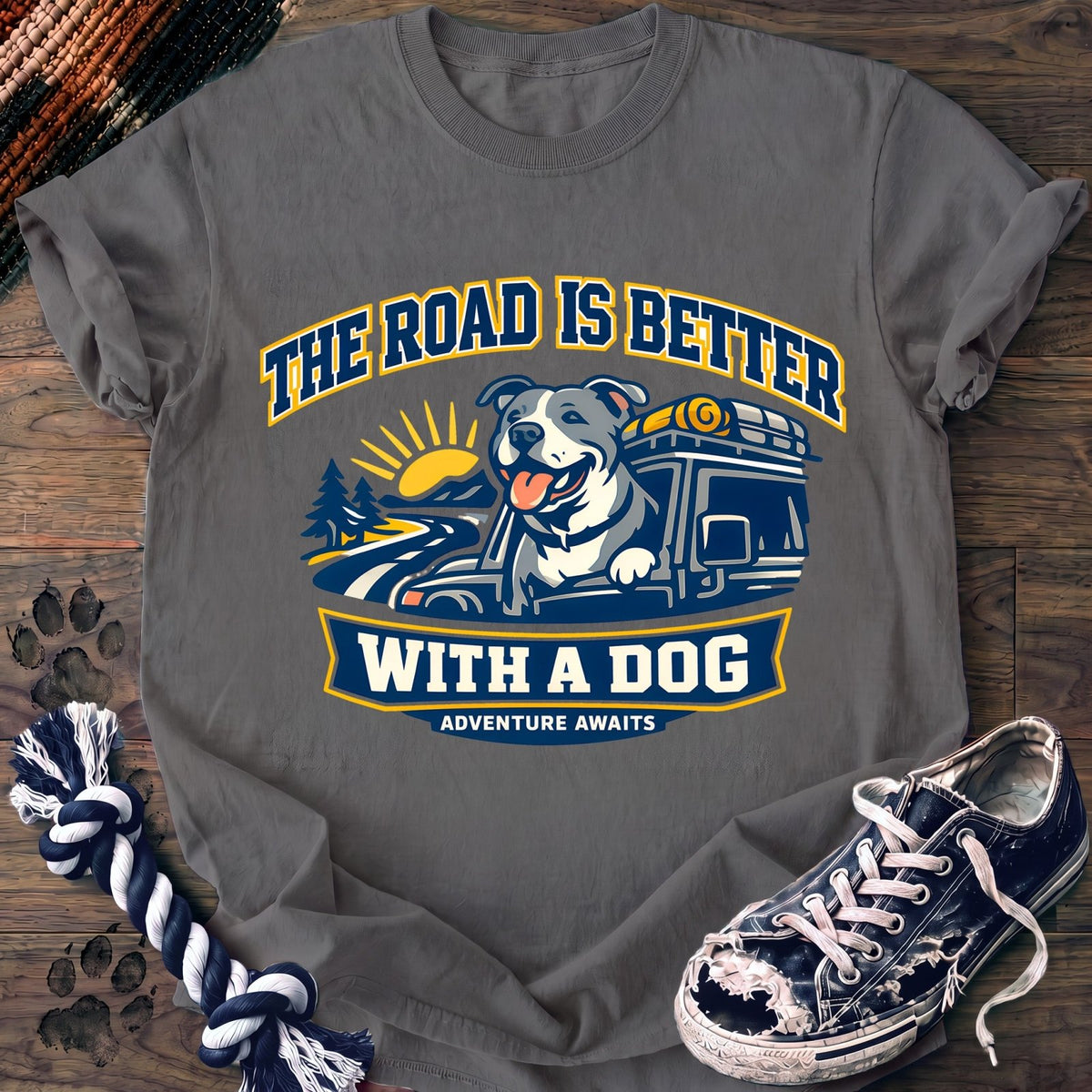 The Road Is Better With A Dog - Pitbull - PAWSSION CLUB
