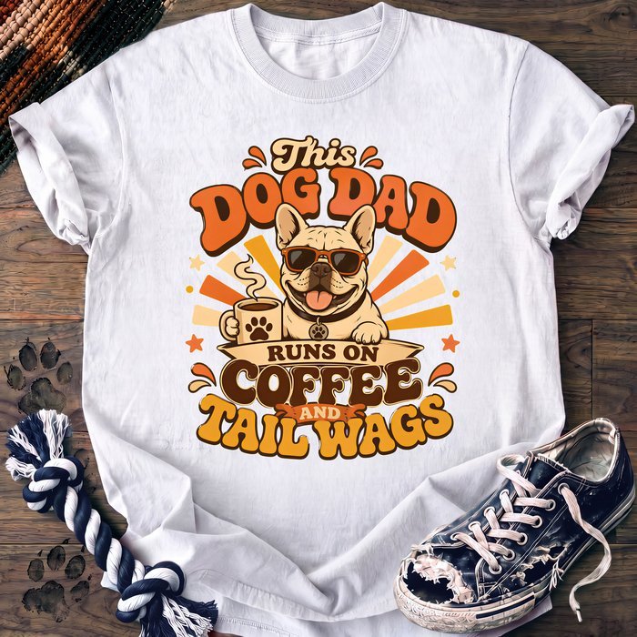 This Dog Dad Runs On Coffee And Tail Wags - French Bulldog - PAWSSION CLUB