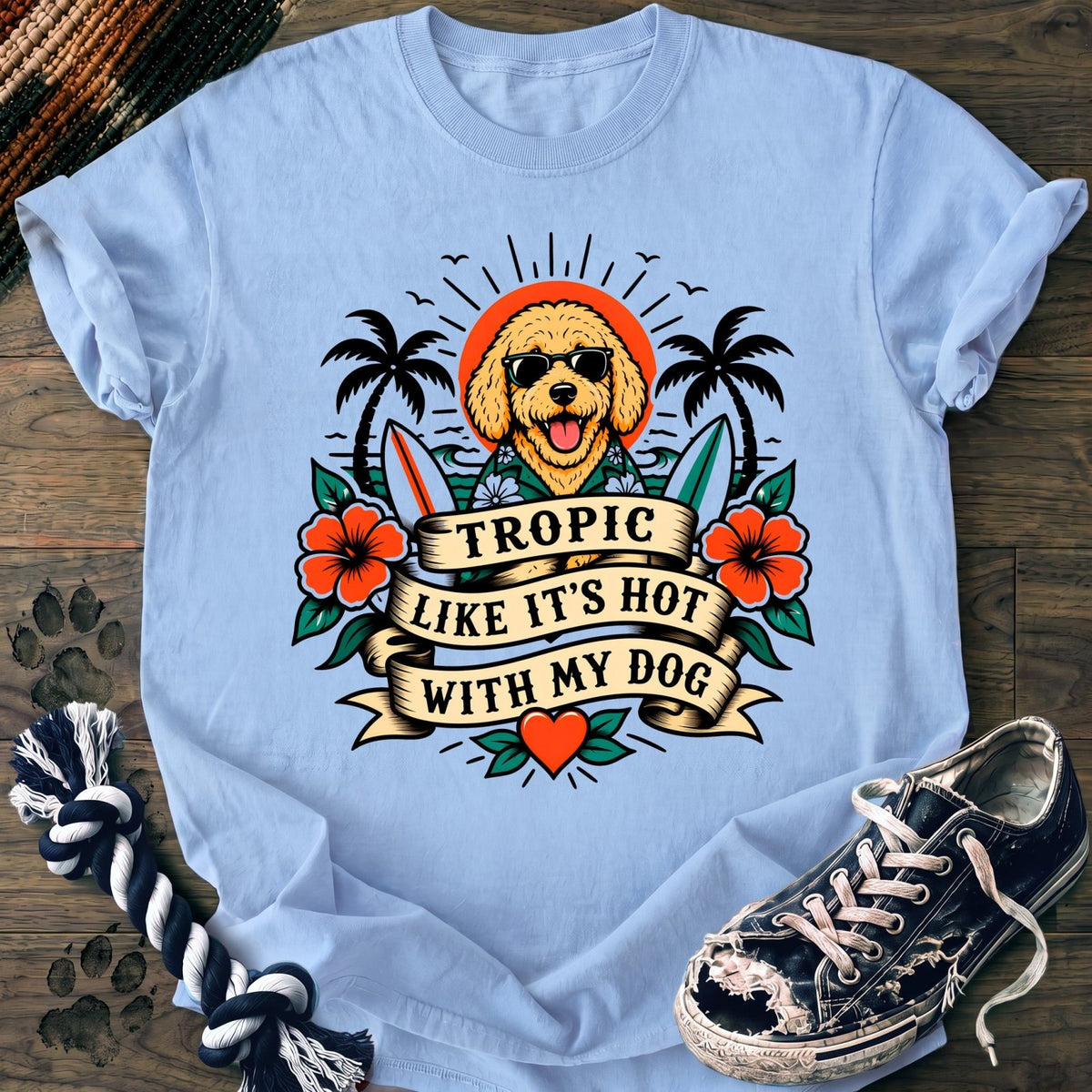Tropic Like Its Hot With My Dog - Goldendoodle - PAWSSION CLUB