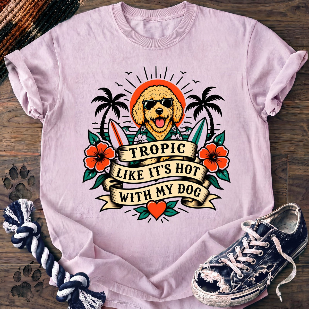Tropic Like Its Hot With My Dog - Goldendoodle - PAWSSION CLUB